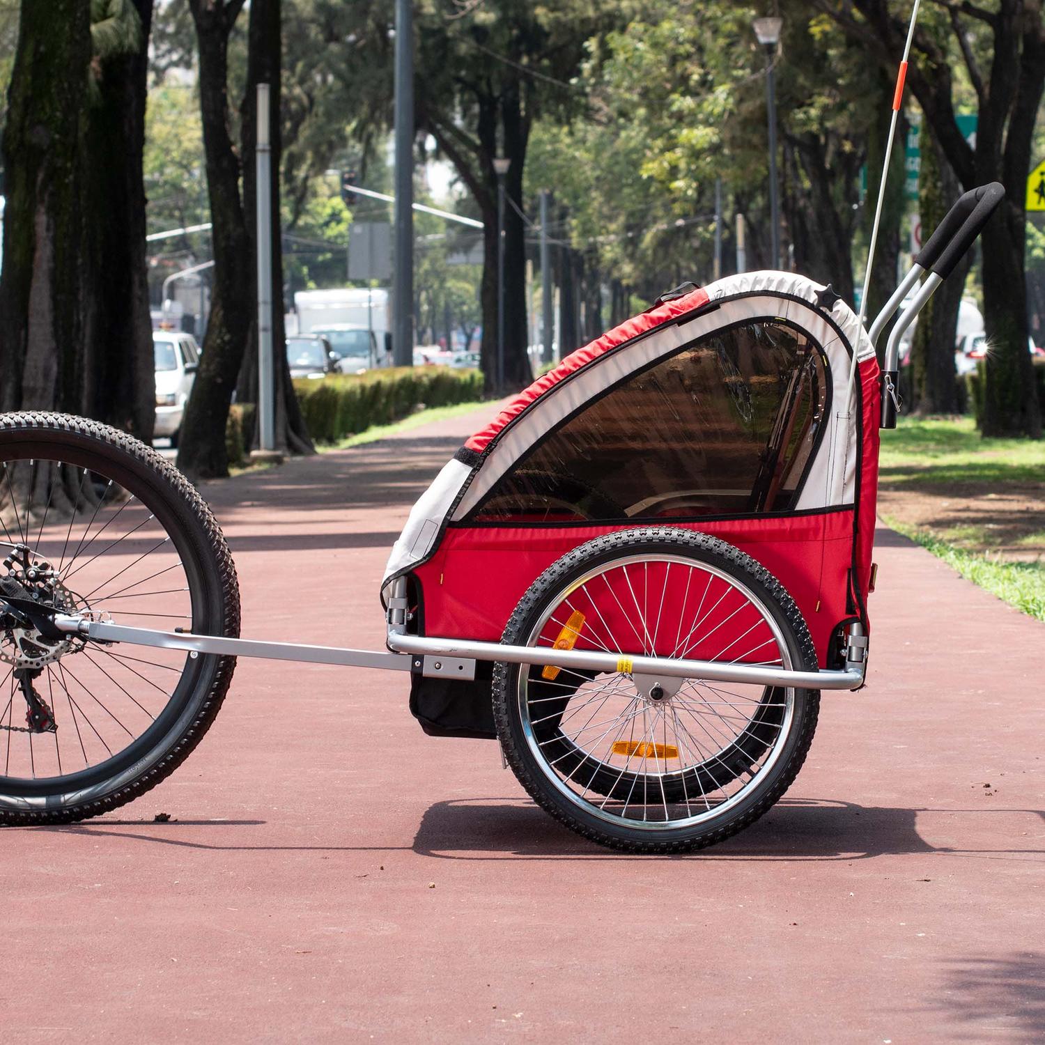 Foto 7 pulgar | Remolque de Bicicleta para Niños Gospel BT-506S R20 Trasera R16 Delantera color Rojo