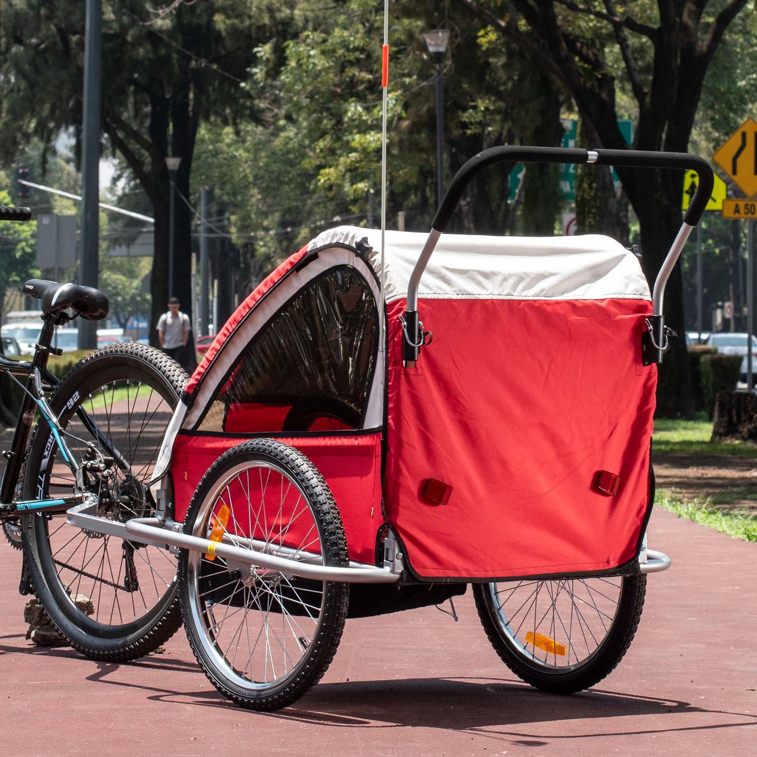 Foto 8 pulgar | Remolque de Bicicleta para Niños Gospel BT-506S R20 Trasera R16 Delantera color Rojo