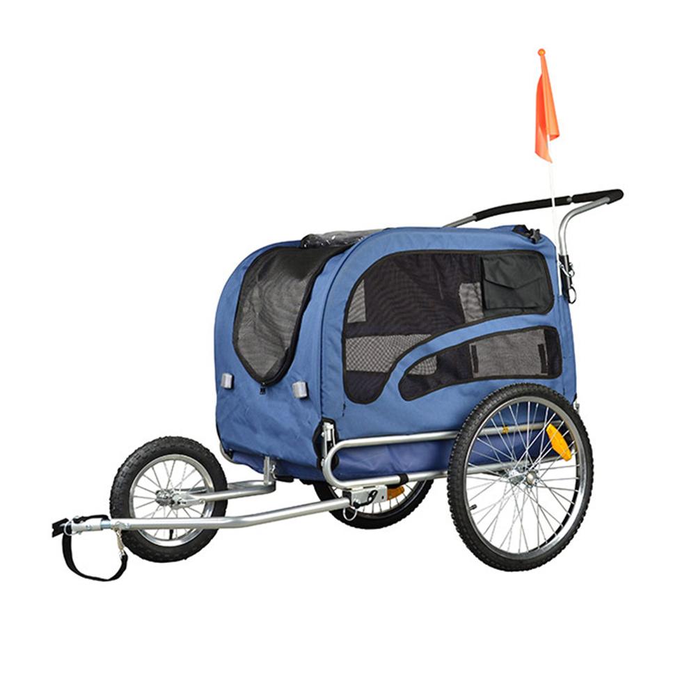 Remolque de Bicicleta para Mascotas XG Gospel 20304 Capacidad 40 kg R20 Trasera R12 Delantera color Azul