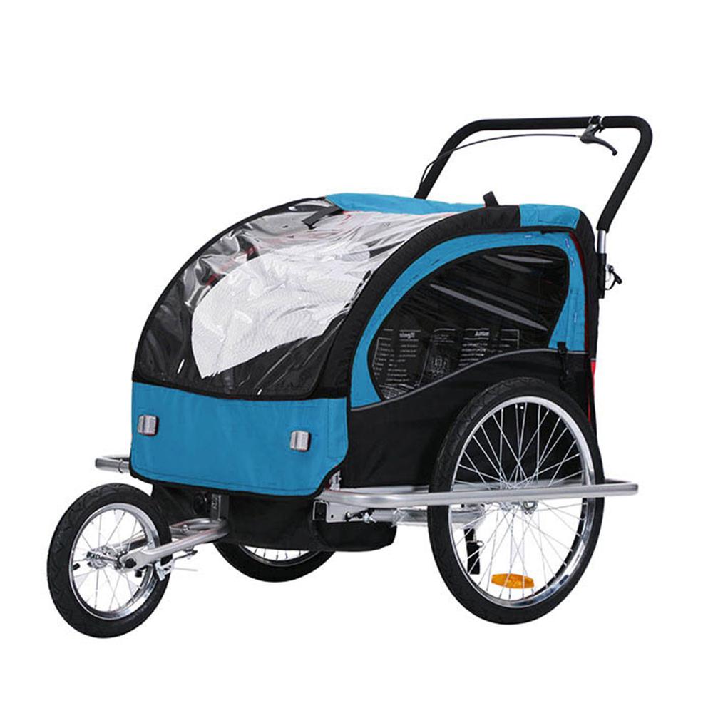 Remolque de Bicicleta para Niños Gospel BT-502S R20 Trasera R12 Delantera color Azul