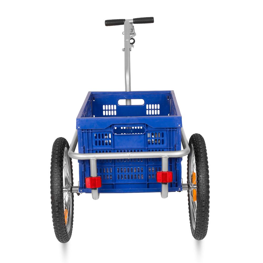 Foto 4 pulgar | Remolque de Carga para Bicicleta Gospel R16 20316 color Azul con Caja de Plástico Plegable 46 kg o 45 L