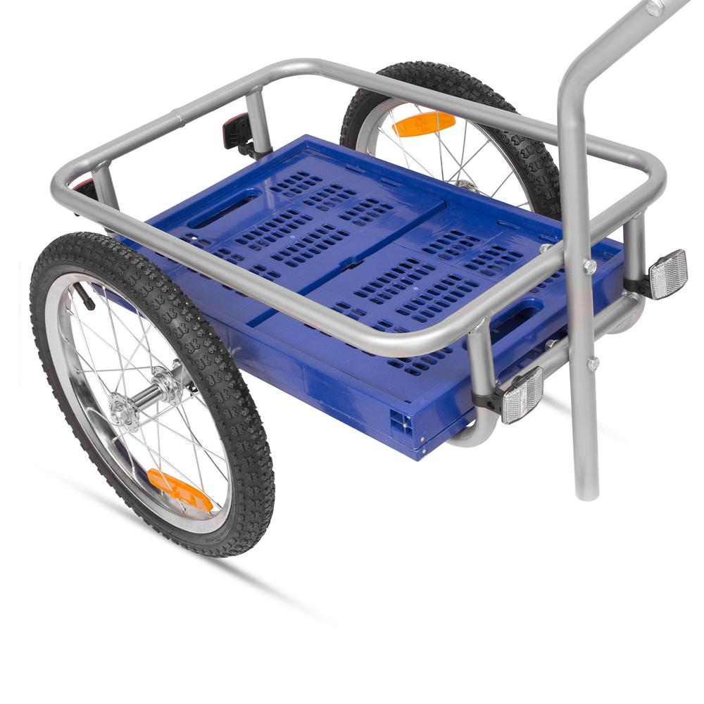 Foto 5 pulgar | Remolque de Carga para Bicicleta Gospel R16 20316 color Azul con Caja de Plástico Plegable 46 kg o 45 L