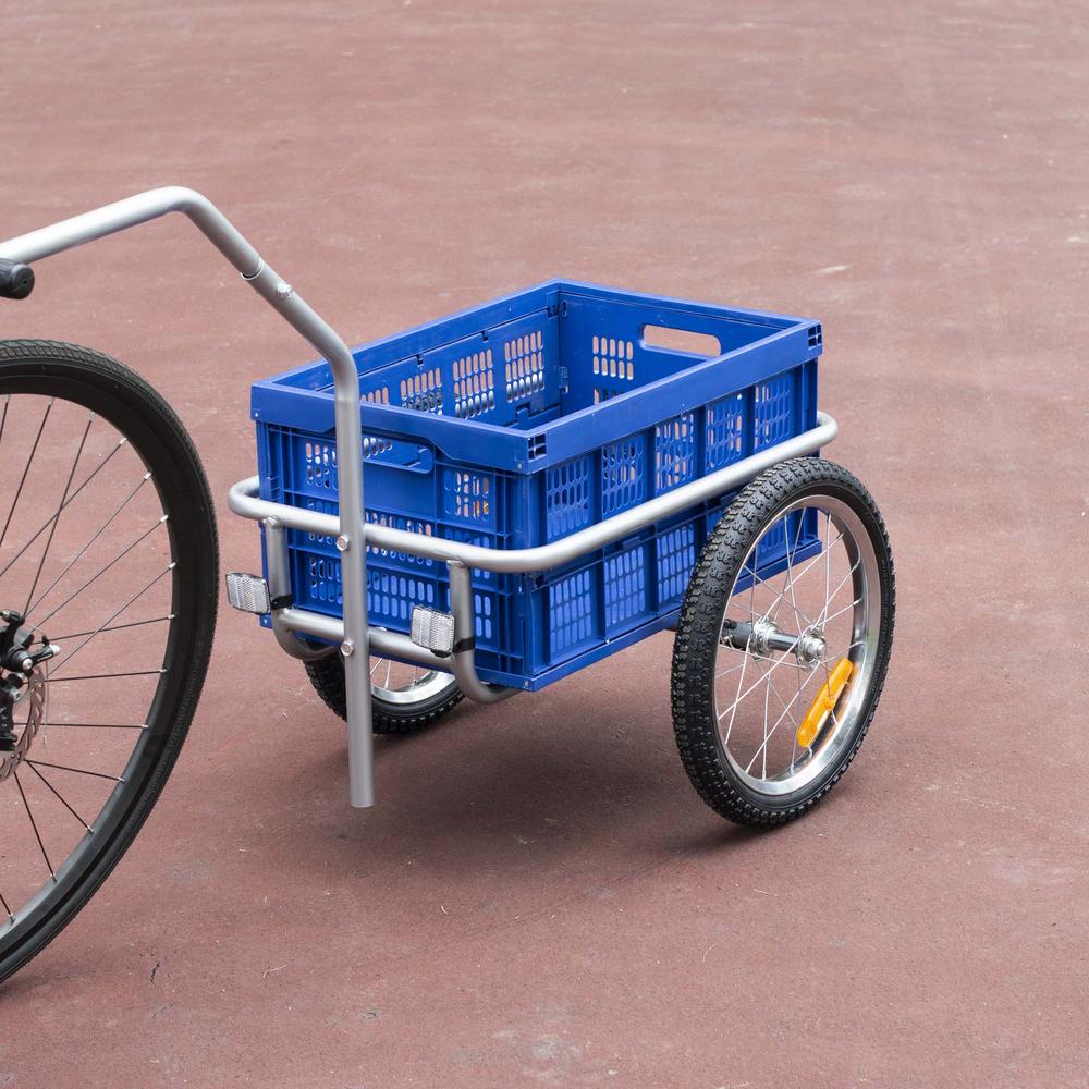 Foto 7 pulgar | Remolque de Carga para Bicicleta Gospel R16 20316 color Azul con Caja de Plástico Plegable 46 kg o 45 L