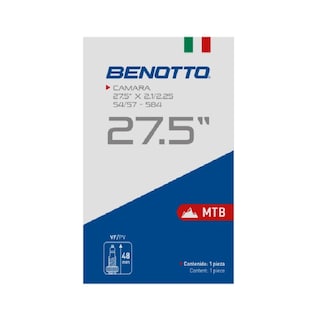 Foto 2 | Cámara para Bicicleta Benotto 27.5x2.1/2.25 Válvula Francesa 48mm