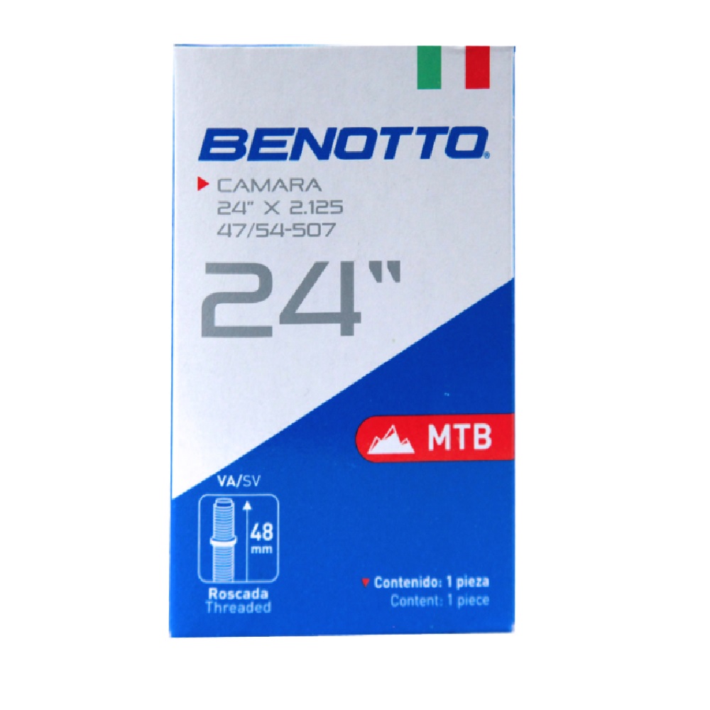 Foto 1 | Cámara Benotto 24x2.125 Bicicleta Válvula Americana 48mm