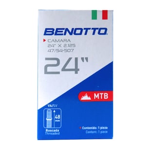 Foto 1 | Cámara Benotto 24x2.125 Bicicleta Válvula Americana 48mm