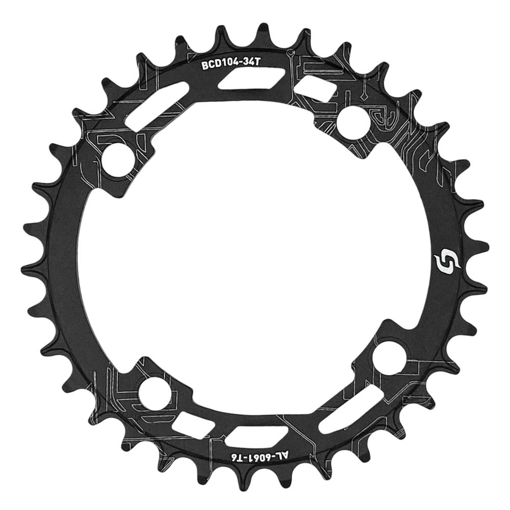 Foto 2 pulgar | Plato Para Multiplicacion Redonda De Bicicleta De Montaña 34d 104bcd Negro Sulane