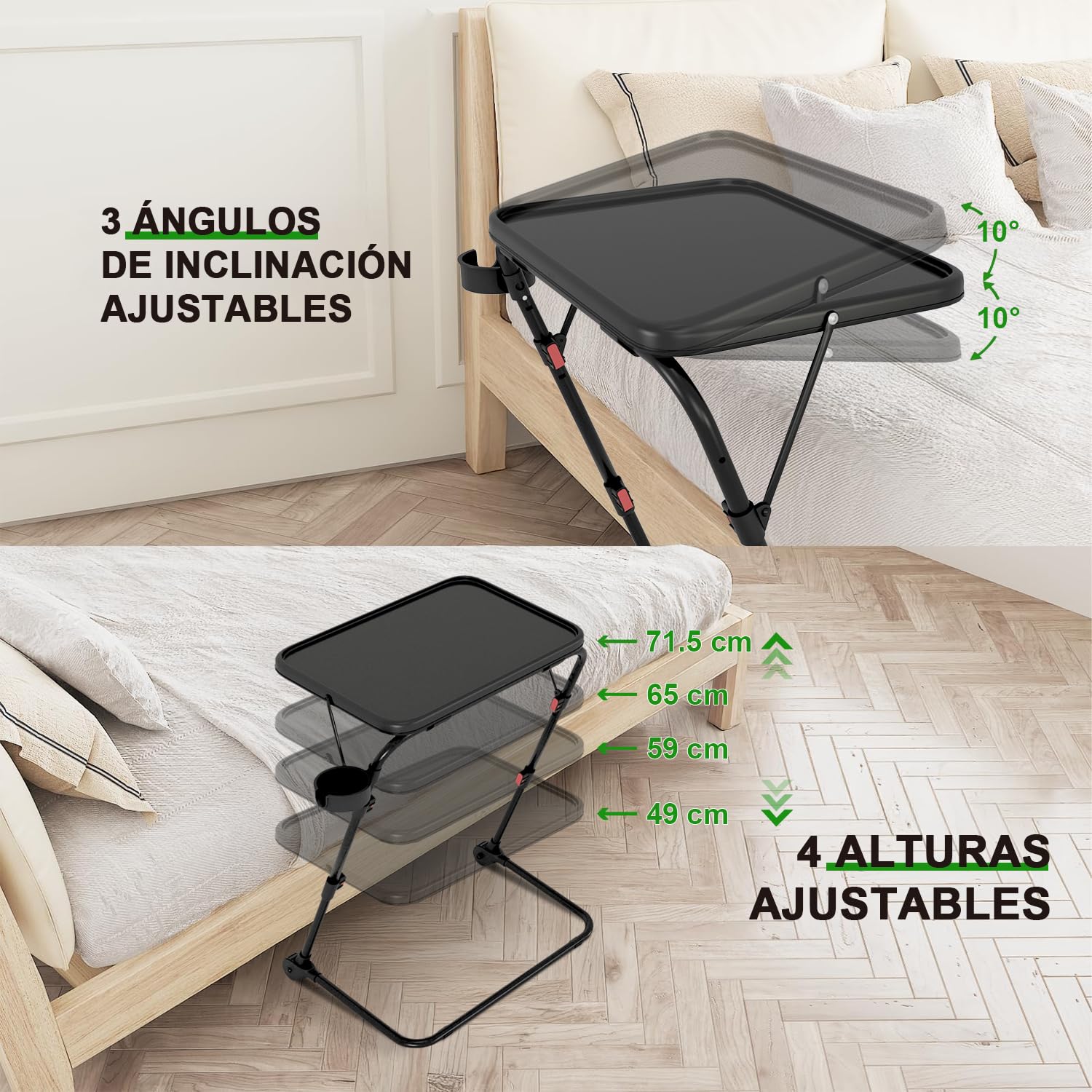 Foto 3 | Escritorio Plegable Furniturer Baseline Negro