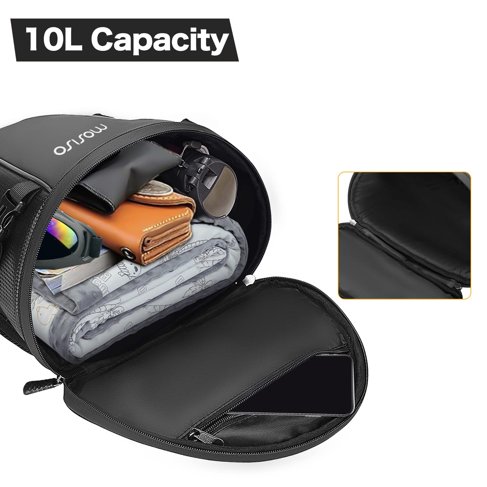 Foto 3 pulgar | Bolsa Trasera para Motocicleta Mosiso Multifuncional Impermeable 10 L - Venta Internacional