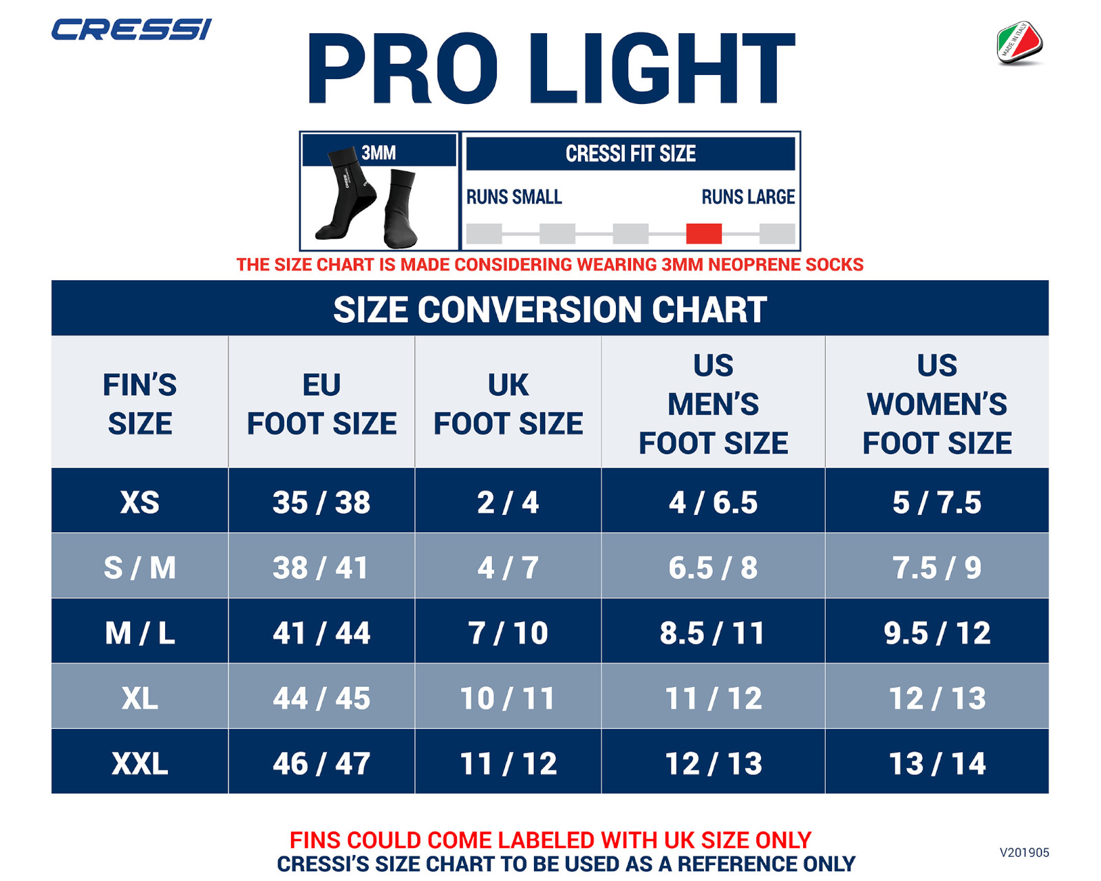 Foto 4 pulgar | Aleta Cressi Pro Light Talla Xl color Azul Correa Ajustable