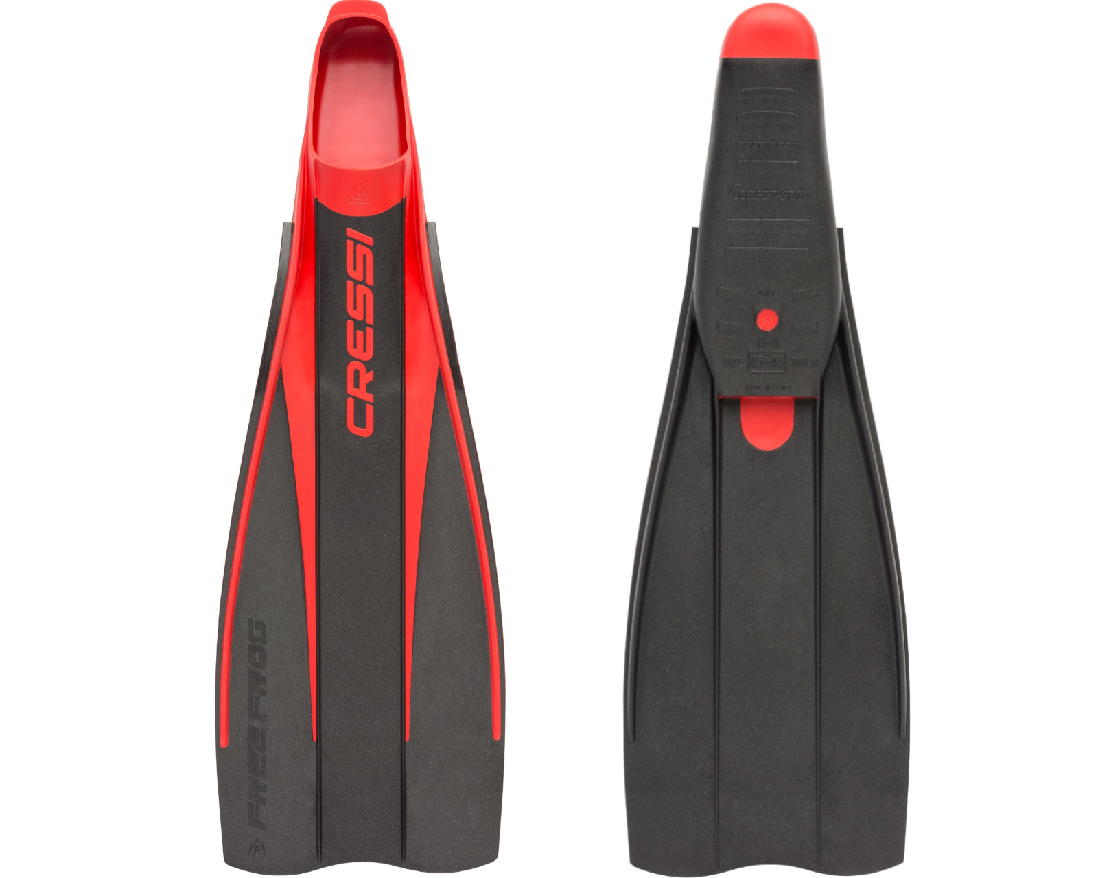 Foto 3 pulgar | Aleta Cressi Free Frog Talla 7/8 para Apnea y Buceo color Negro con Rojo