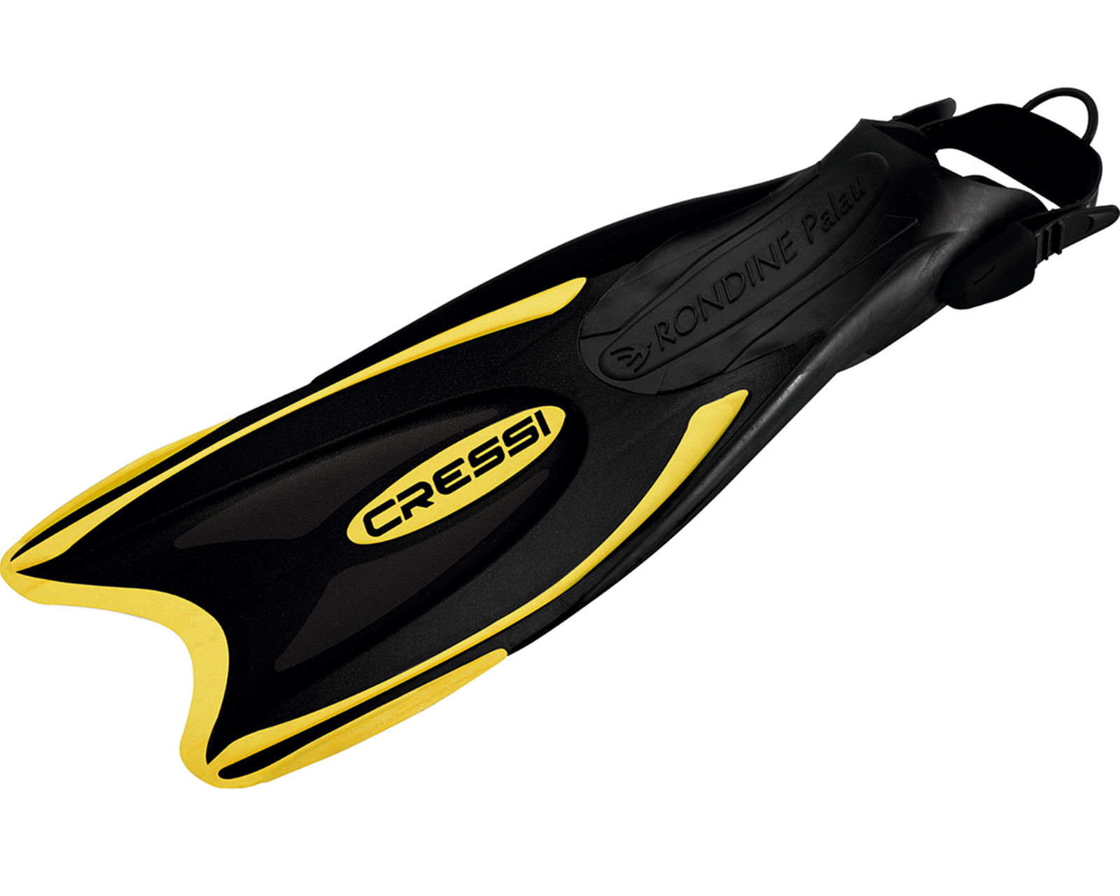Foto 3 pulgar | Aleta Cressi Palau Long Talla M/L con Correa Ajustable color Negro con Amarillo