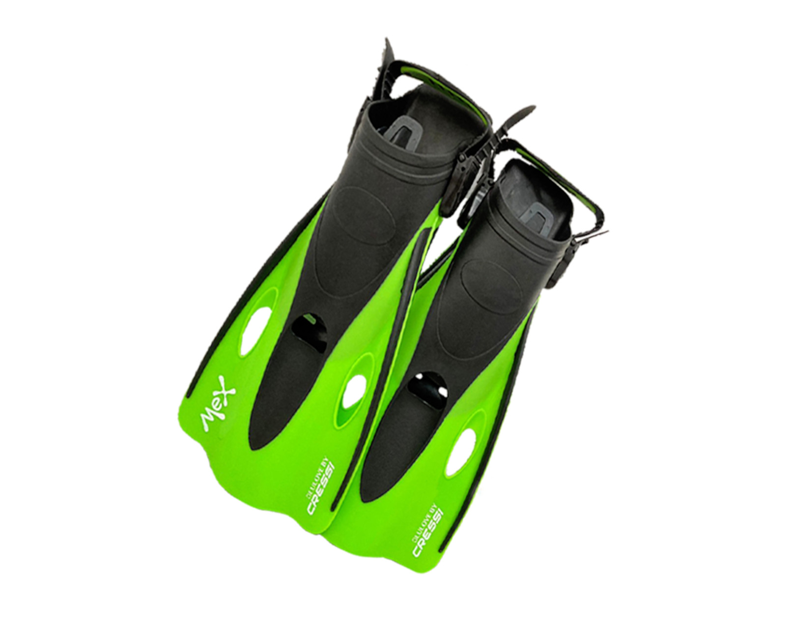 Foto 2 pulgar | Aleta Cressi Mex Corta Ajustable Talla S/m | 24/27 Mx Color Verde Para Snorkeling Y Natación
