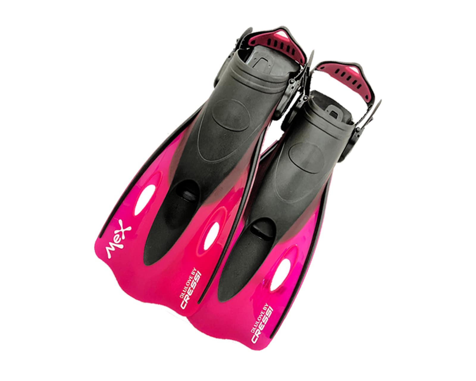 Aleta Cressi Mex Corta Junior Ajustable Talla L/ Xl 20/24 Mx color Rosa para Snorkeling y Natación $581