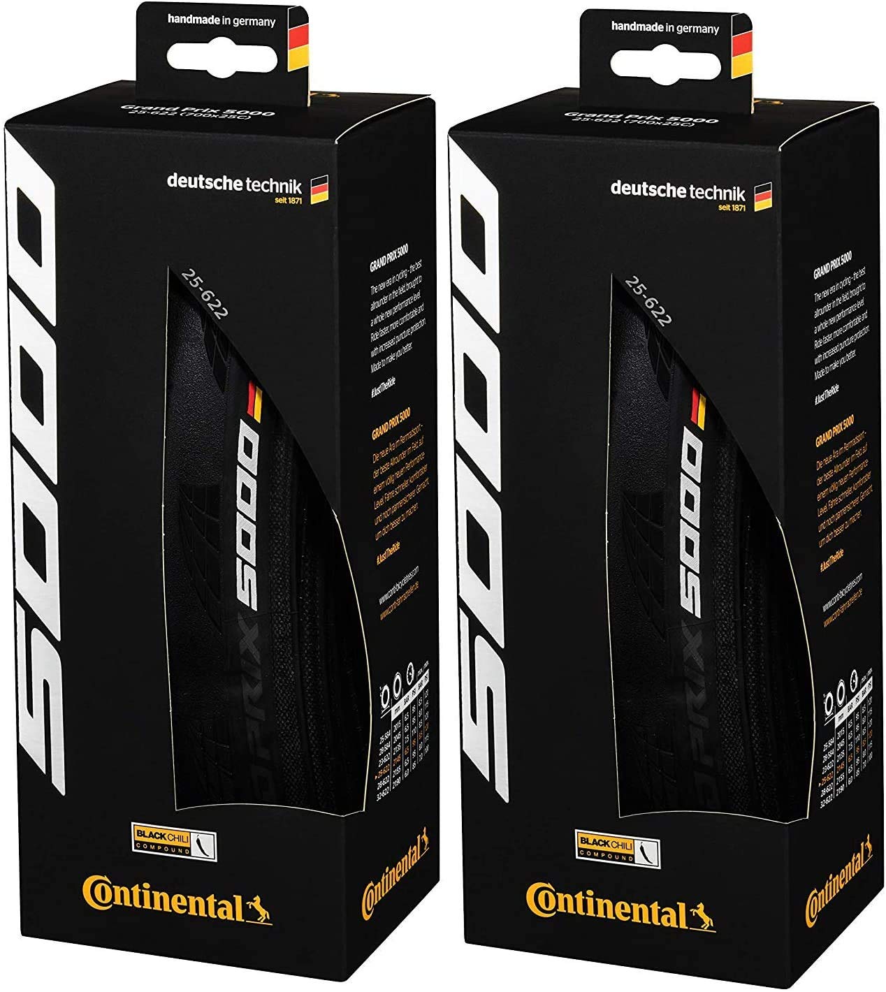 Foto 1 | Neumático Continental Grand Prix 5000 650b X 25 Negro-bw 2 Unidades - Venta Internacional.