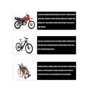 Foto 4 | Popotes para Rayos de Rines de Moto o Bicicleta Lab.G Negros 72 Piezas