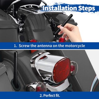 Foto 4 | Reemplazo De Mástil De Antena De Motocicleta Bingfu Carbon Fiber - Venta Internacional.