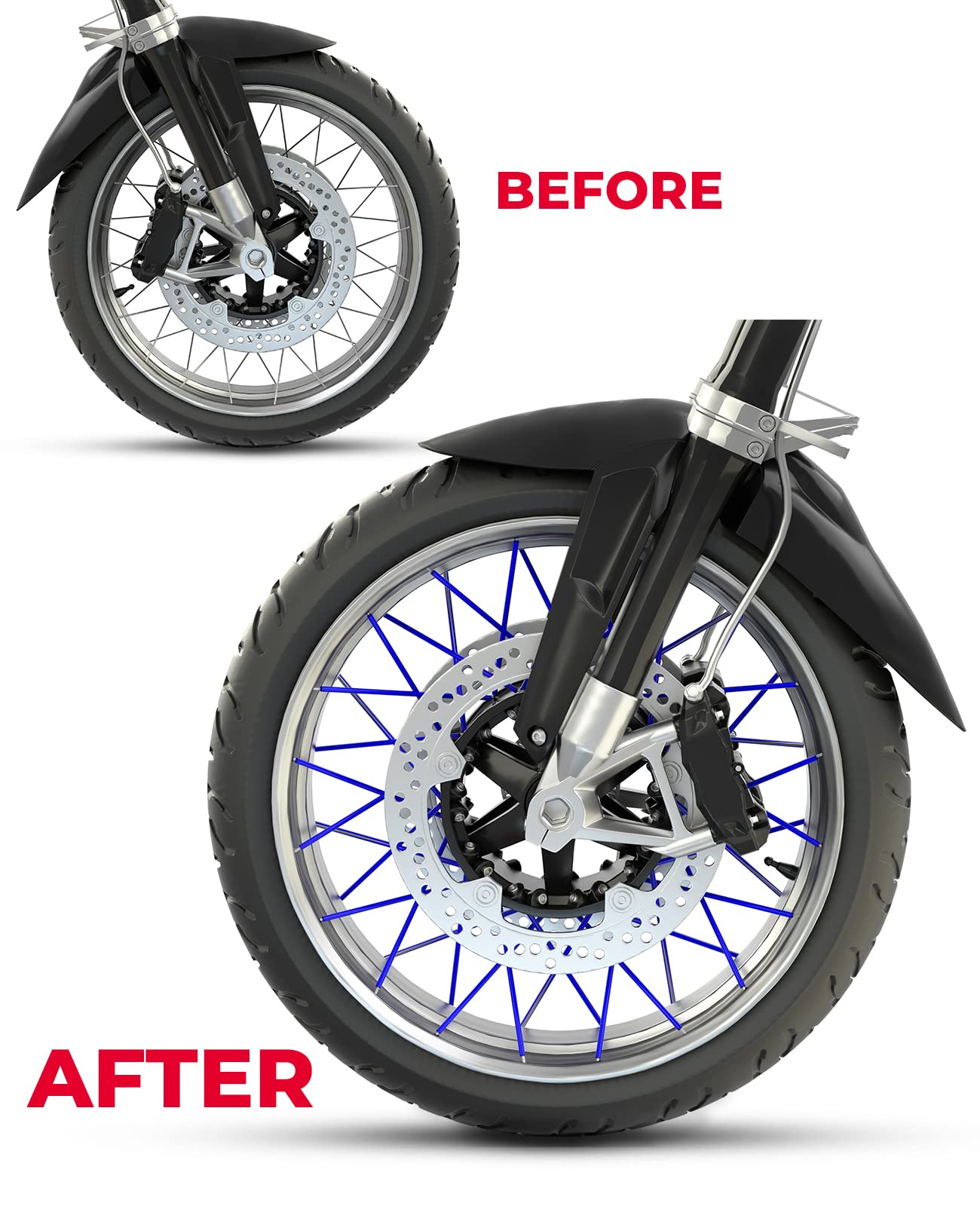 Foto 4 pulgar | Spoke Covers Kemimoto Para Moto De Cross De 8 A 21 Ruedas, 72 Unidades, Color Azul - Venta Internacional.