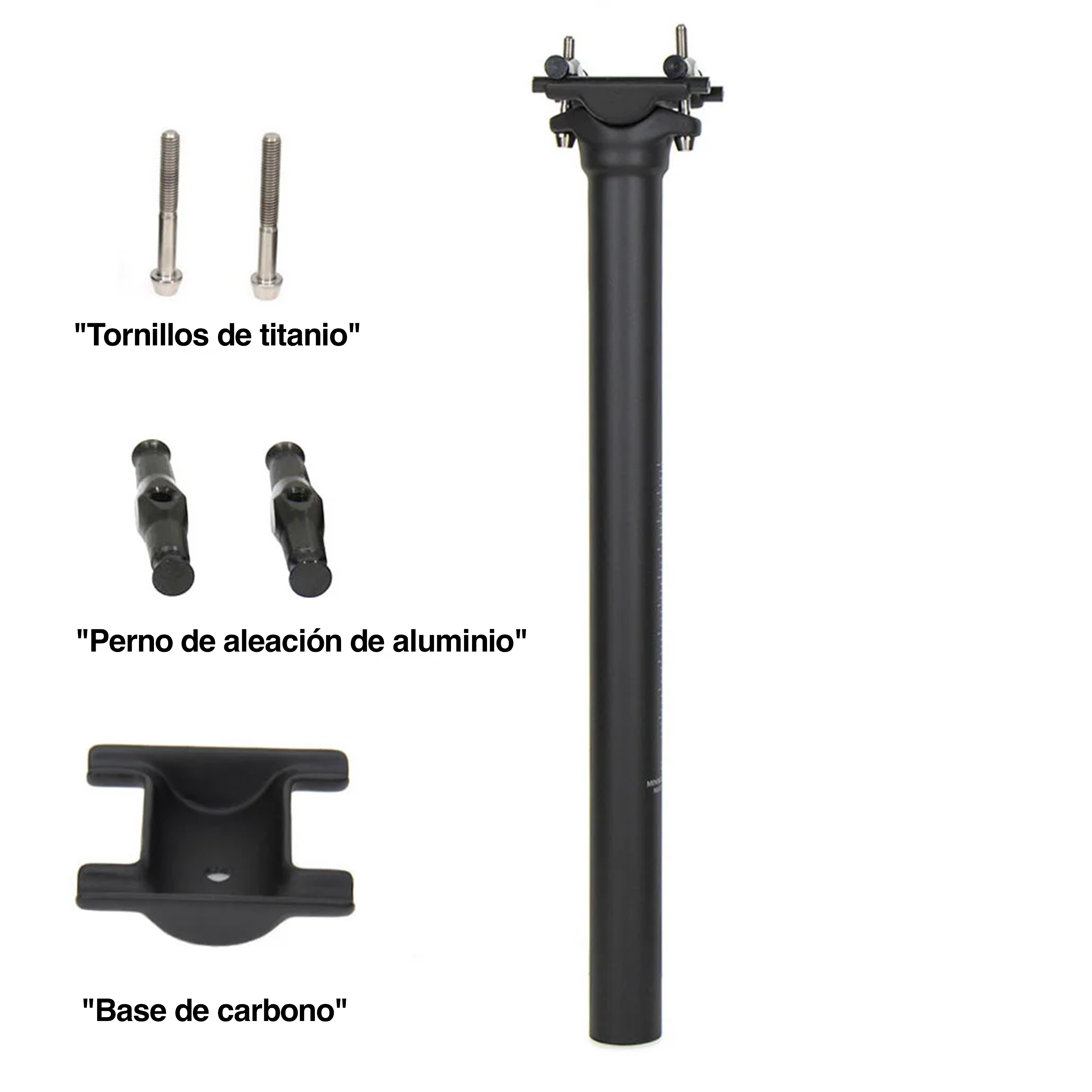 Foto 5 pulgar | Poste de Asiento para Bicicleta Fibra de Carbono Mtb 140 G