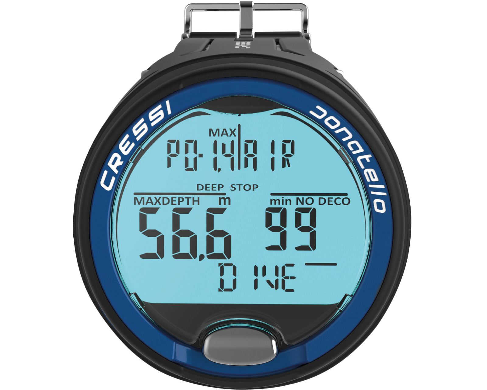 Foto 2 pulgar | Reloj Digital Donatello Ordenador Cressi Color Negro/Azul De Buceo