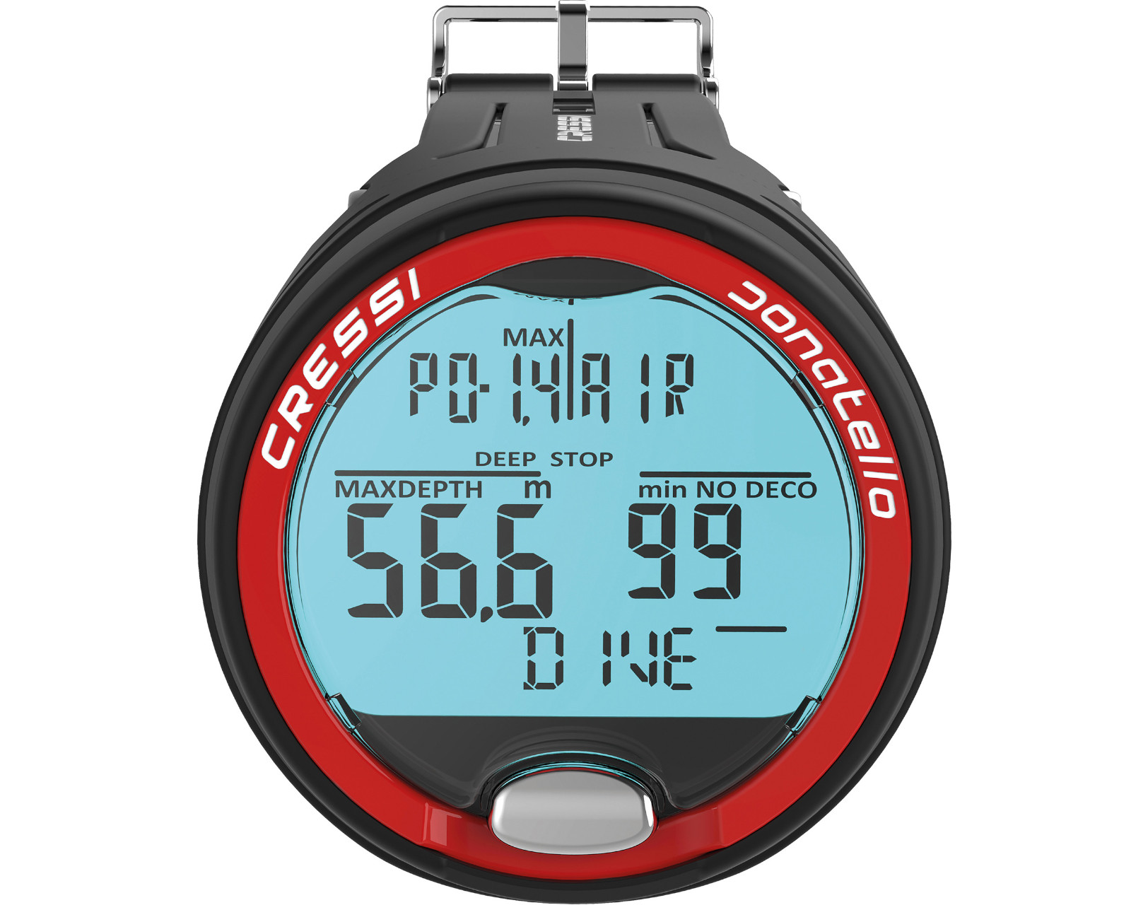Foto 2 pulgar | Reloj Digital Donatello Ordenador Cressi Color Negro/rojo De Buceo