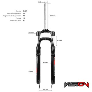 Foto 2 | Suspensión Vision para Bicicleta R29 Ys-728 color Negro