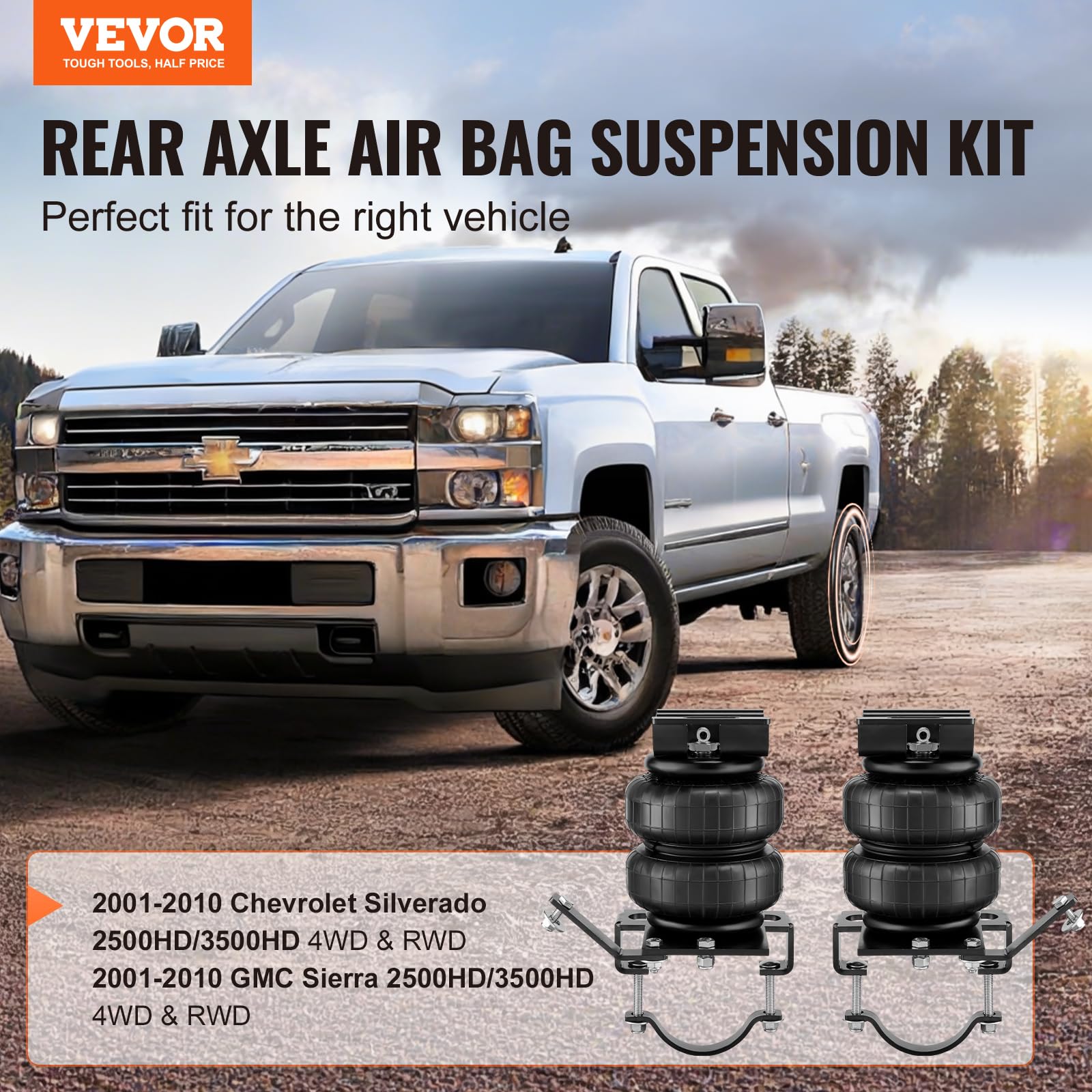 Foto 3 pulgar | Kit De Suspensión Con Airbag Vevor Para Chevrolet Silverado 2500/3500hd - Venta Internacional.