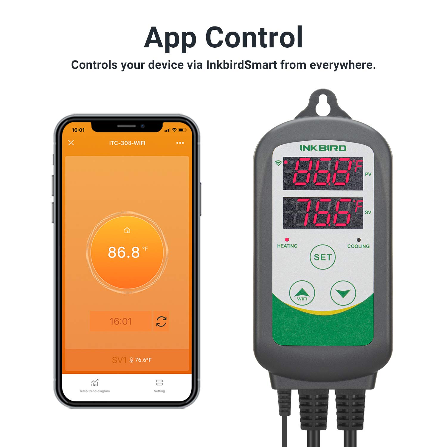Foto 5 pulgar | Controlador De Temperatura Inkbird Wifi Itc-308 Aquarium - Venta Internacional.