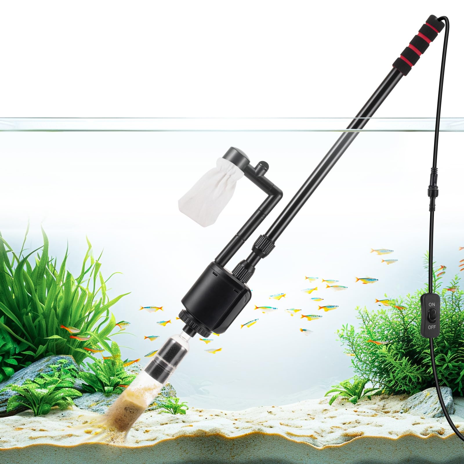 Foto 2 pulgar | Limpiador De Grava Para Acuarios Aqqa 6 En 1 Eléctrico, 20 W, 320 L/h, 110 V - Venta Internacional.