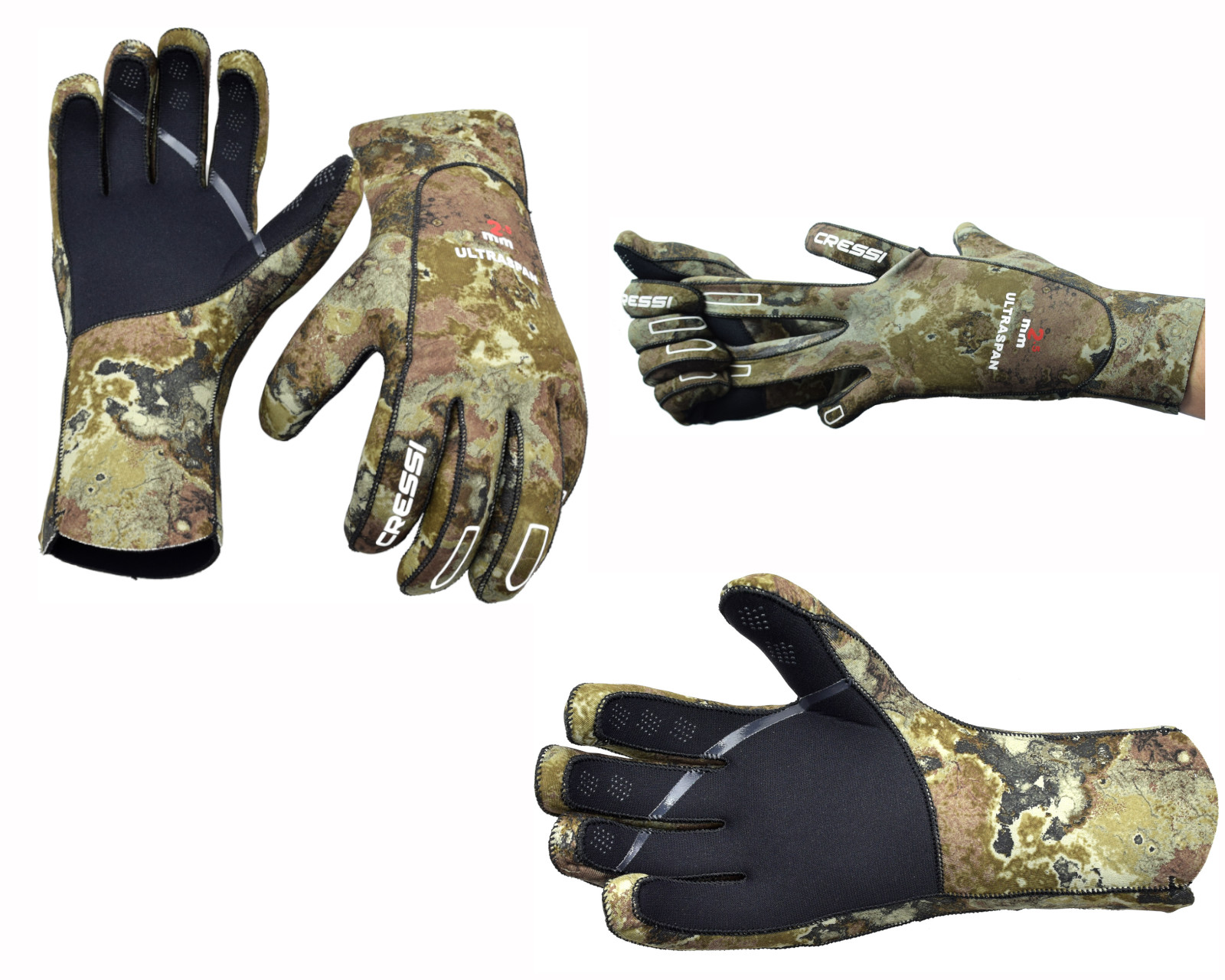 Foto 3 pulgar | Guante Cressi de Neopreno Ultraspan Talla M 2 mm color Camuflaje