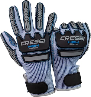 Foto 2 | Guantes Cressi Hex Grip Anticorte Para Buceo Y Pesca Submarina Azul