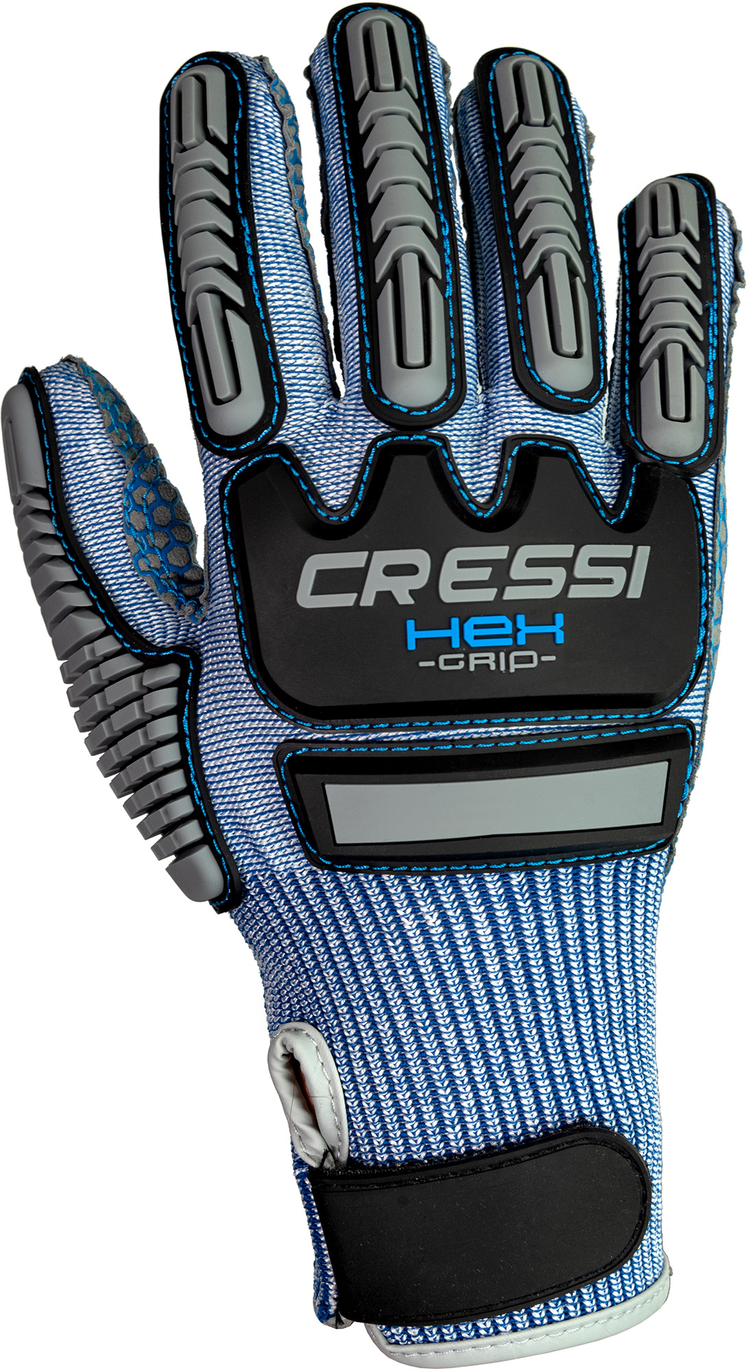 Foto 5 pulgar | Guantes Cressi Hex Grip Anticorte Para Buceo Y Pesca Submarina Azul
