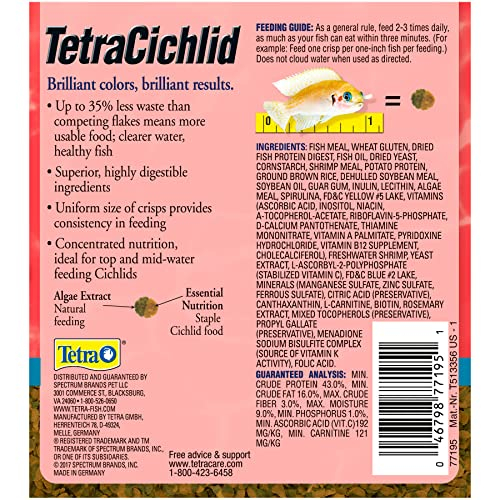 Foto 3 pulgar | Comida Para Peces Tetra Tetra Chiclid Cyclid Crisps, 250 Ml, Agua Limpia - Venta Internacional.