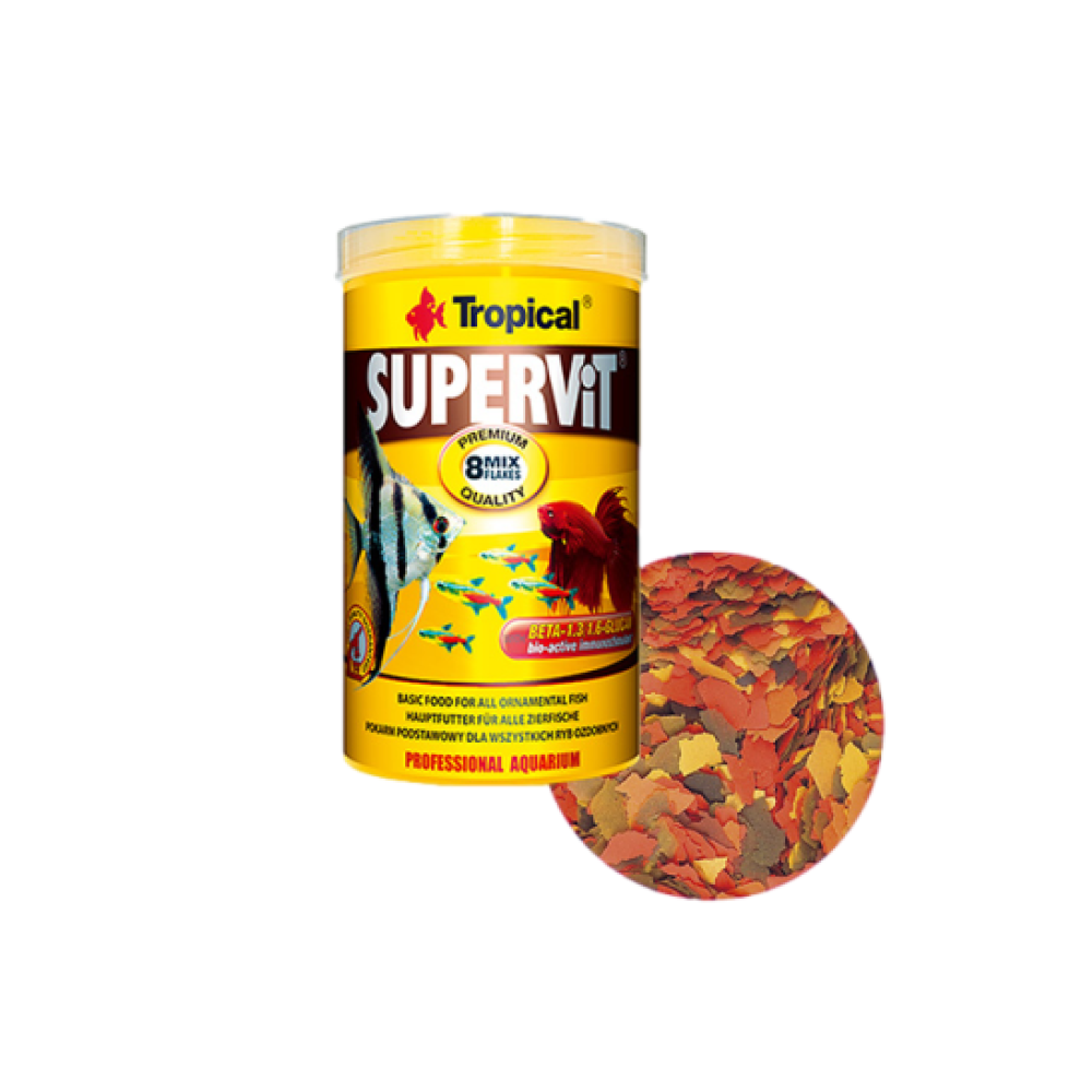 Foto 2 pulgar | Alimento Tropical Supervit Escamas para Peces Omnívoros 50 g