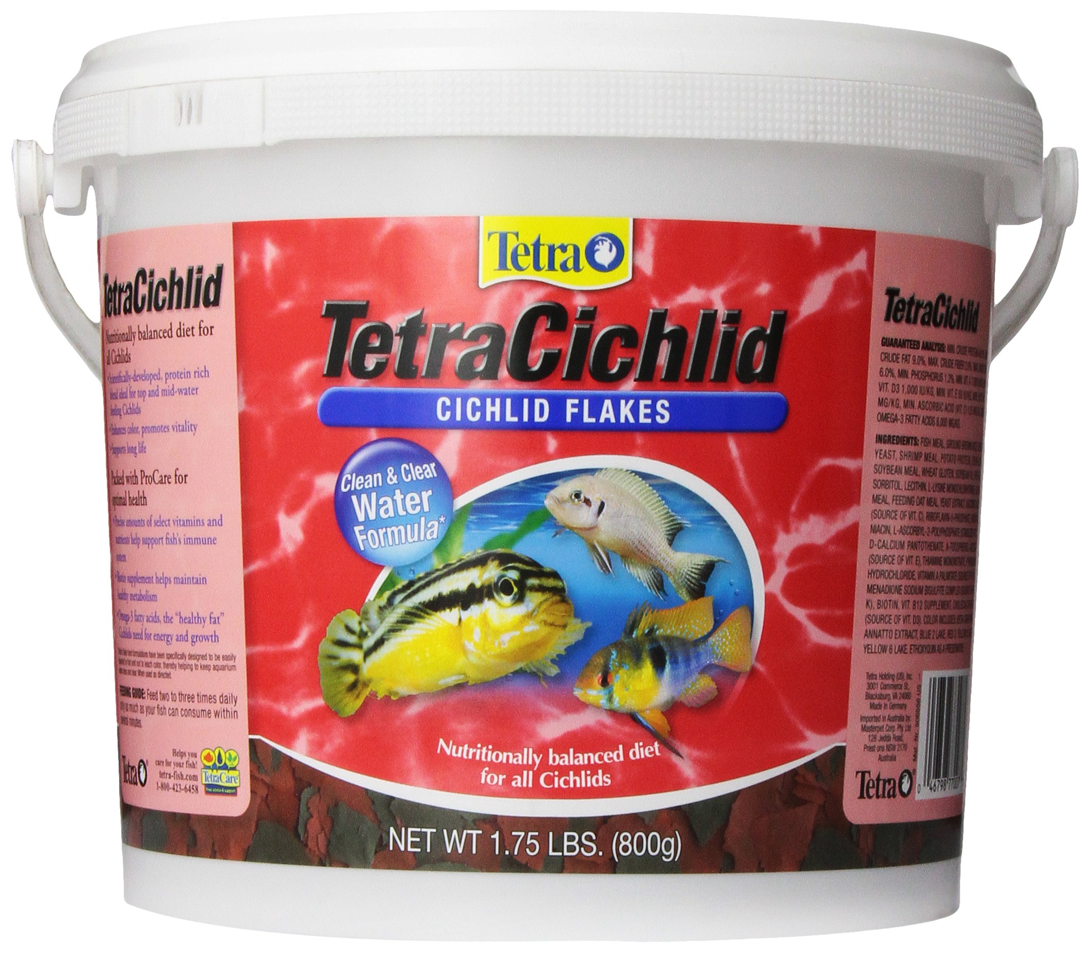Foto 2 pulgar | Comida Para Peces Tetracichlid Cíclidos En Hojuelas  800 G  Agua Limpia - Venta Internacional.