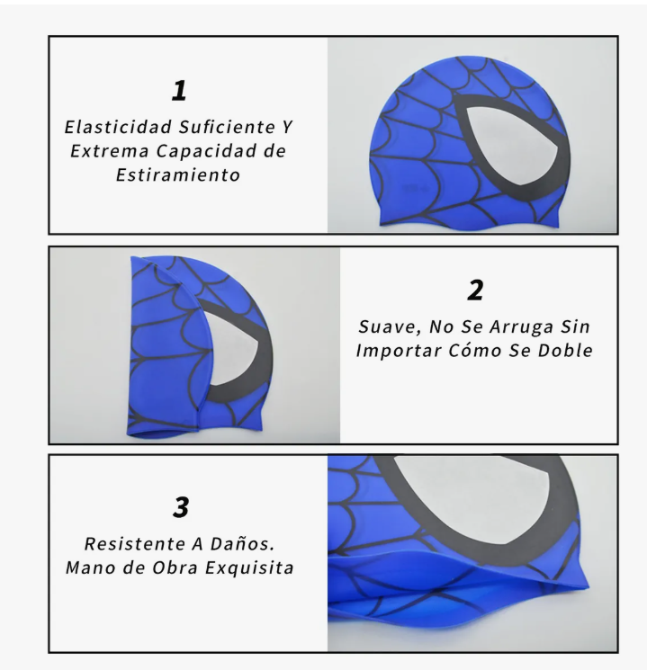 Foto 2 | Gorro Xtellar  De Natación Impermeable De Pu Antideslizante+goggles