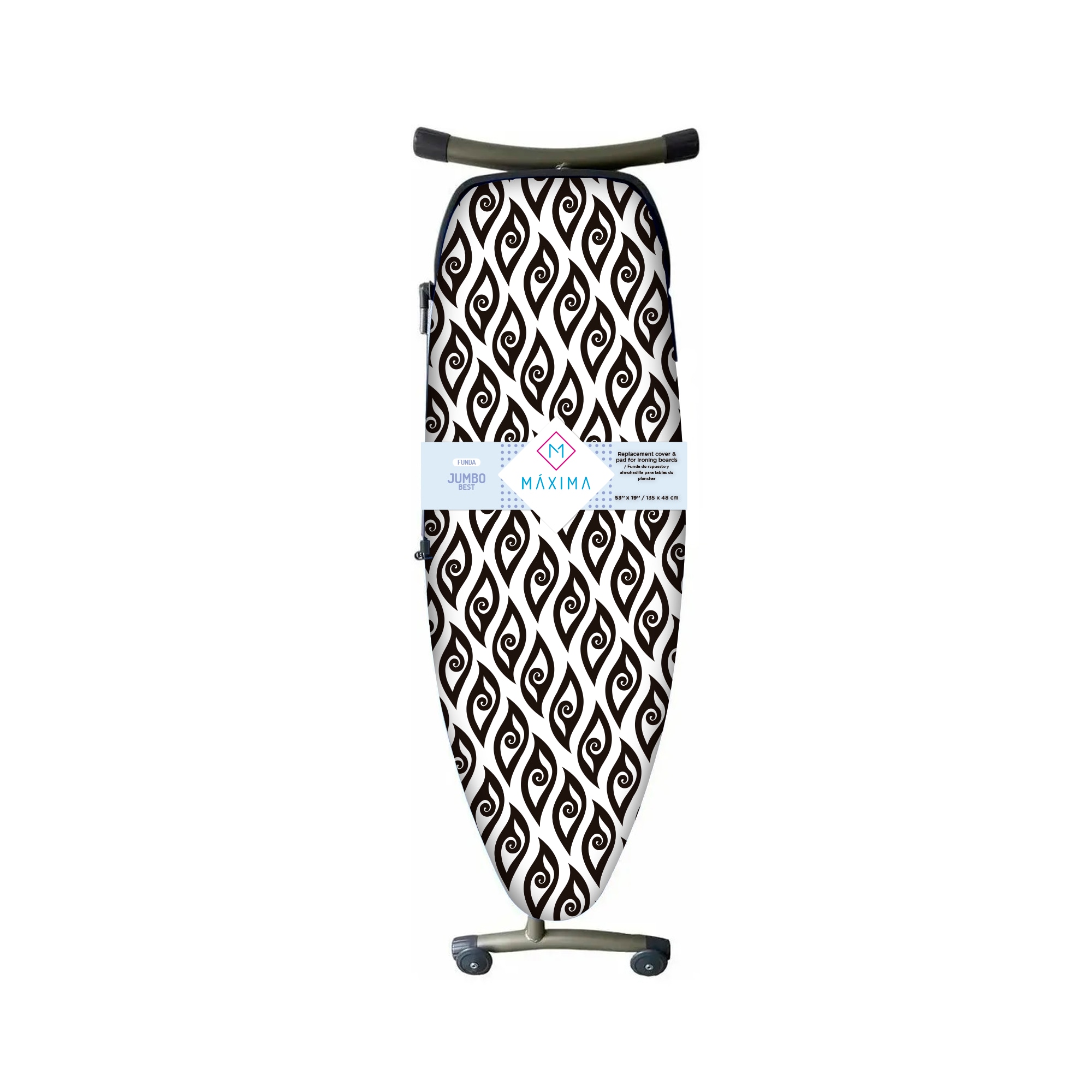 Funda Repuesto para Burro de Planchar Jumbo Better 135cm X 48cm 100% Algodon + Teflon Maxima Hogar $449