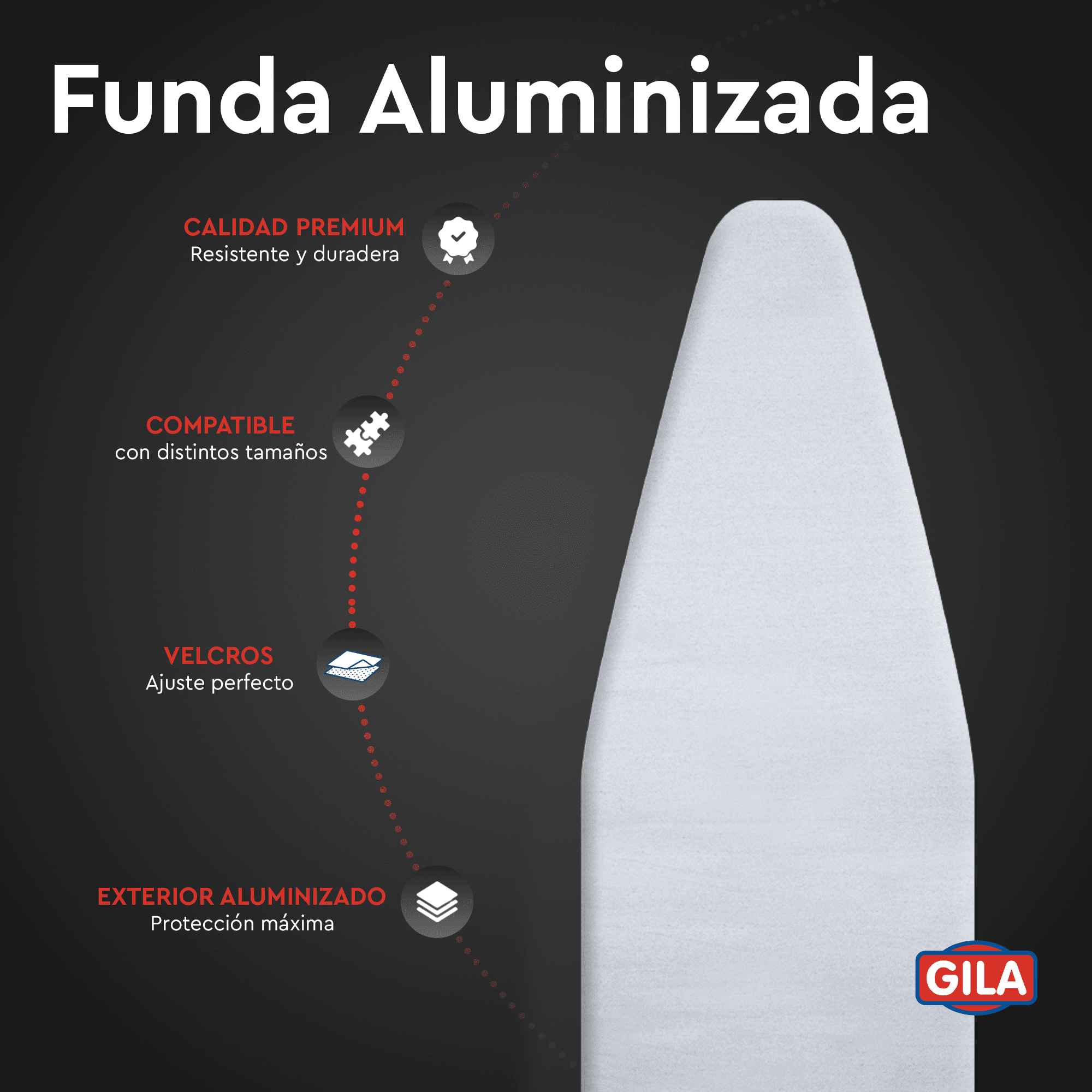 Foto 3 pulgar | Funda Para Burro De Planchar Aluminizada Máxima Resistencia