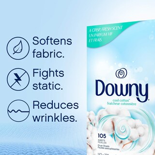 Foto 3 | Suavizante De Ropa De Algodón Downy Cool Dryer Sheets, 240 Unidades - Venta Internacional.