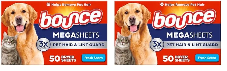 Foto 1 | Sábanas Secadoras Bounce Para Pelo Y Pelusa Para Mascotas Mega, 50 Unidades, X2 - Venta Internacional.
