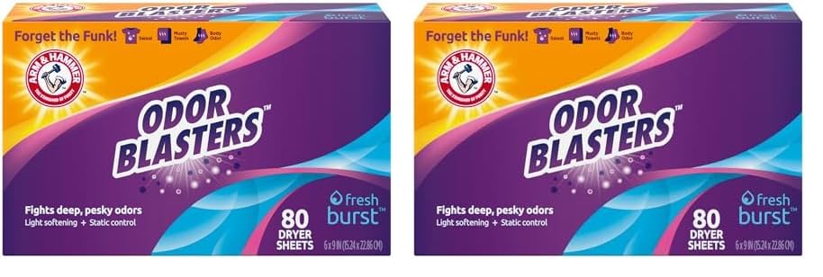 Foto 2 pulgar | Toalla Para Secadora Arm & Hammer Odor Blaster Fresh Burst, 80 Unidades, 2 Unidades - Venta Internacional.