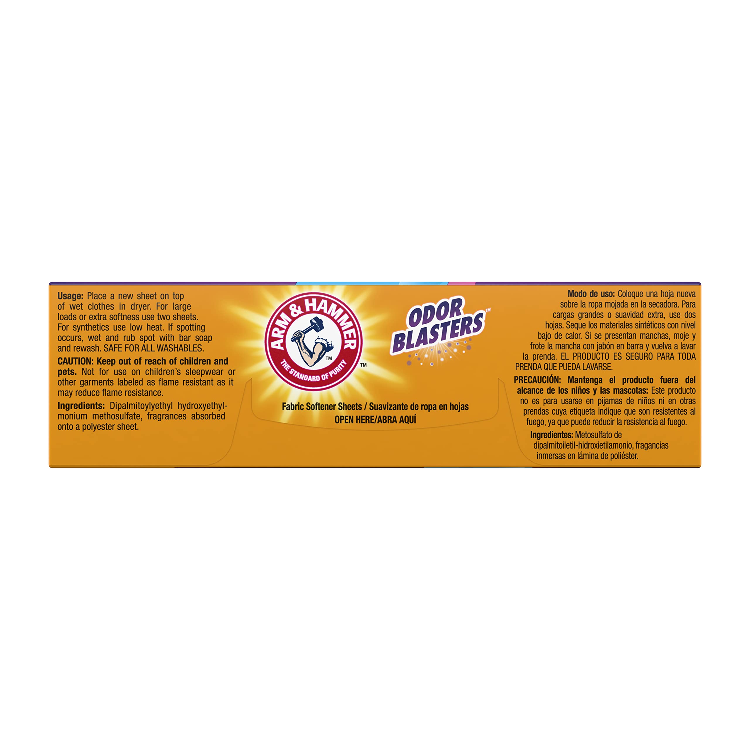Foto 5 pulgar | Toalla Para Secadora Arm & Hammer Odor Blaster Fresh Burst, 80 Unidades, 2 Unidades - Venta Internacional.