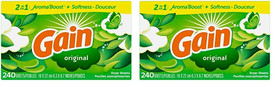 Foto 1 | Sábanas Para Secadora Gain Original Scent, 240 Unidades (paquete De 2) - Venta Internacional.