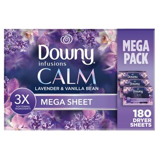 Foto 1 | Toallas para Secar Downy Infusions Mega Calm Lavanda y Vainilla 180 Unidades- Venta Internacional