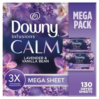 Foto 1 | Toallas Para Secadora Downy Infusions Mega Calm Lavender Vanilla, 130 Unidades - Venta Internacional.