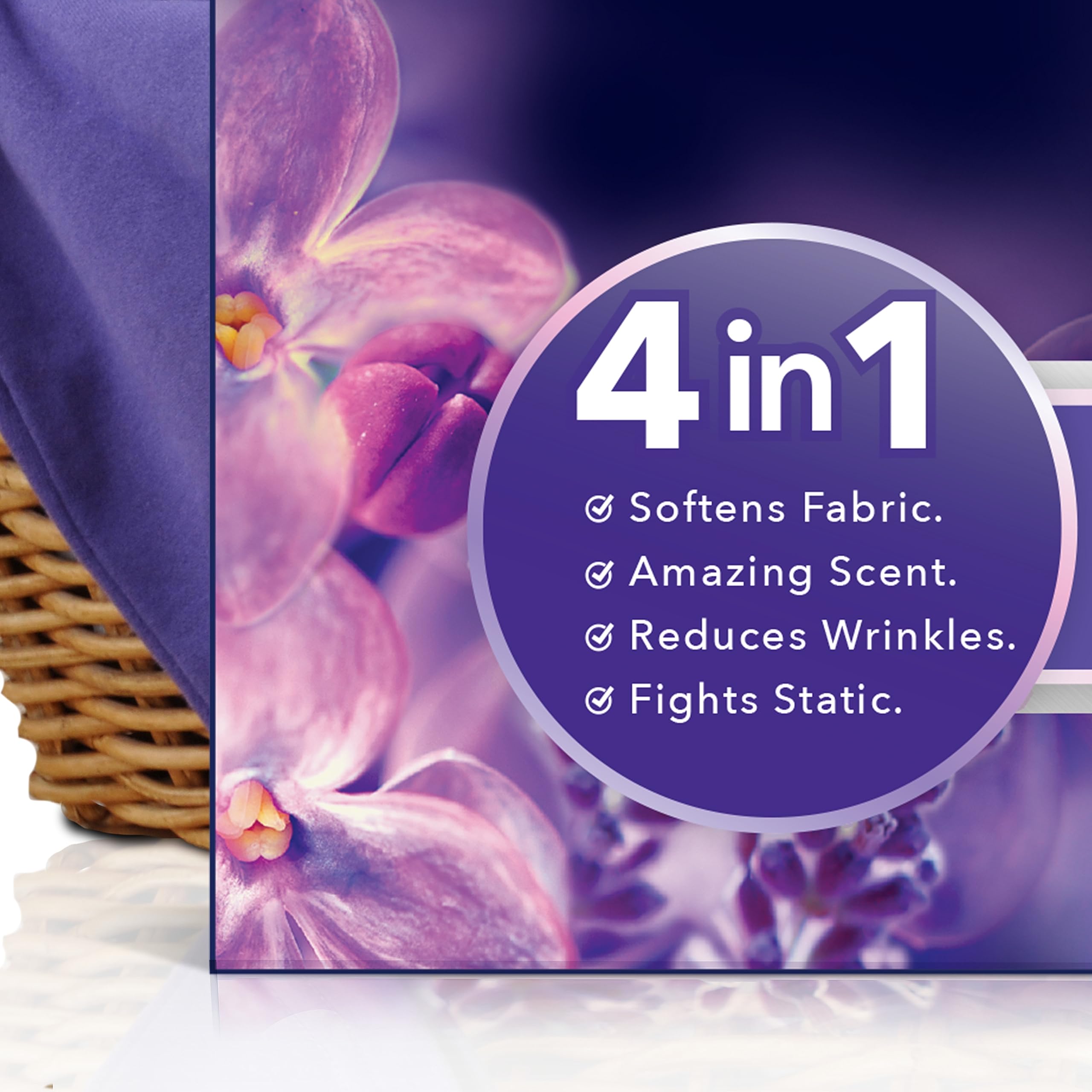 Foto 3 pulgar | Toallas Para Secadora Downy Infusions Mega Calm Lavender Vanilla, 130 Unidades - Venta Internacional.