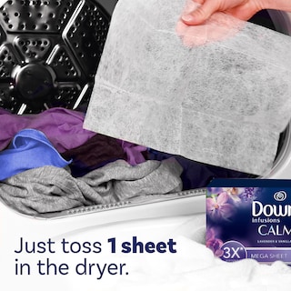 Foto 6 | Toallas Para Secadora Downy Infusions Mega Calm Lavender Vanilla, 130 Unidades - Venta Internacional.
