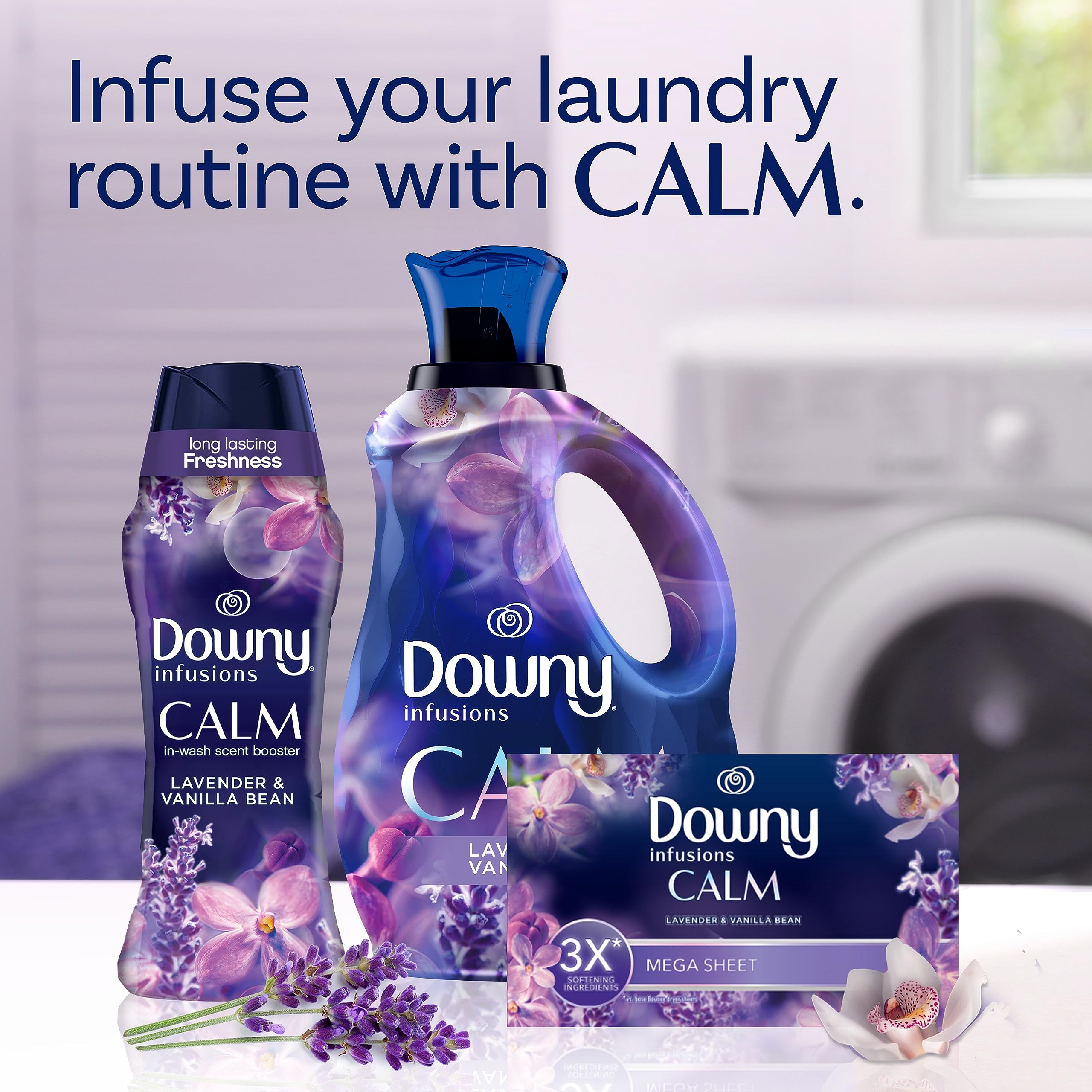 Foto 8 pulgar | Toallas Para Secadora Downy Infusions Mega Calm Lavender Vanilla, 130 Unidades - Venta Internacional.