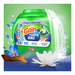 Foto 7 | Detergente para Ropa Gain Flings Ultra Oxi 76 Paquetes-Venta Internacional