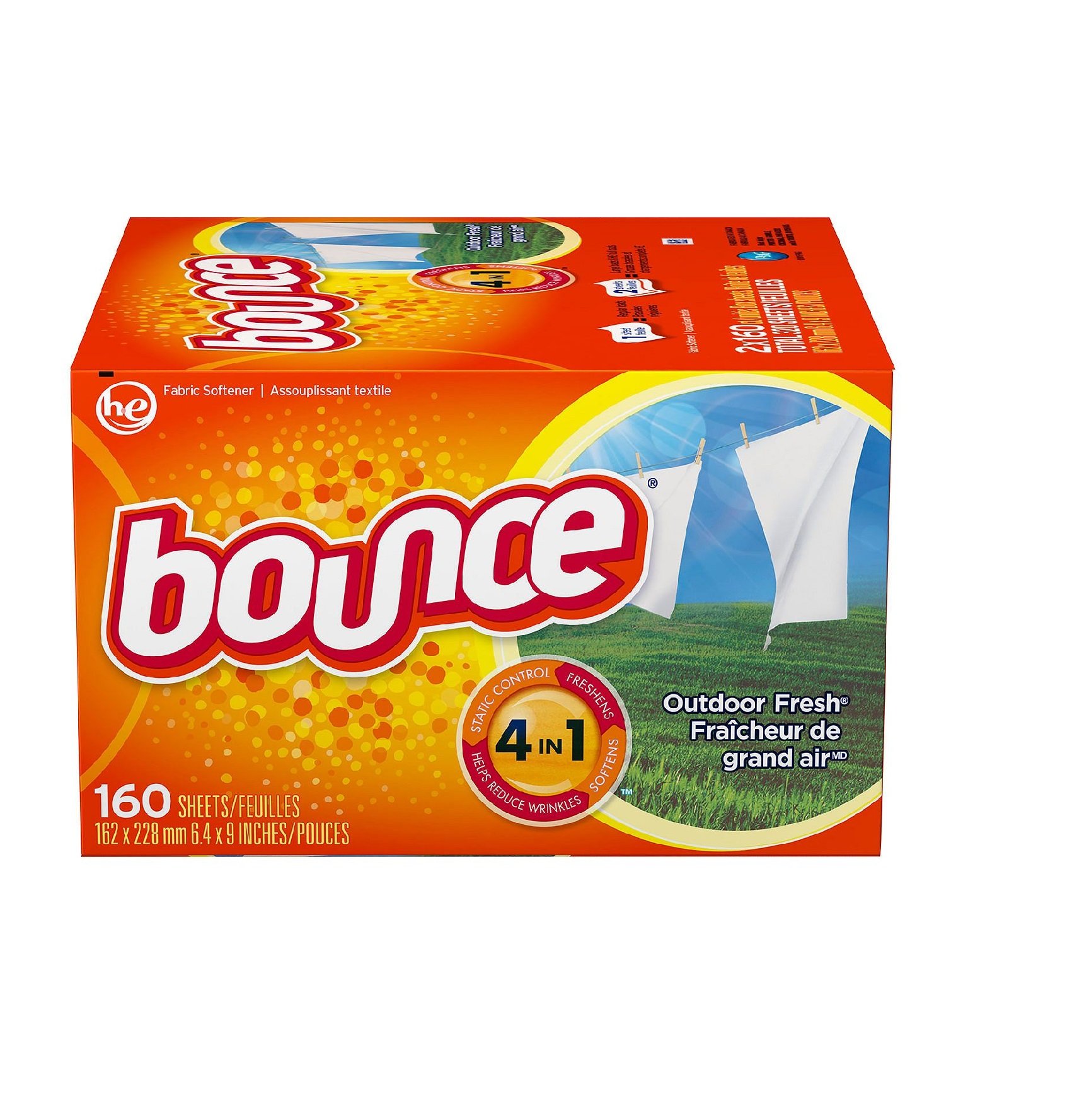 Sábanas Para Secadora Bounce Outdoor Fresh Scent 320 Hojas - Venta Internacional.
